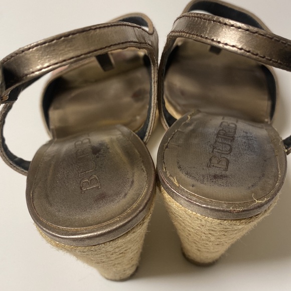 Burberry House Check Pattern Canvas Espadrille Wedge Heels - Picture 13 of 16